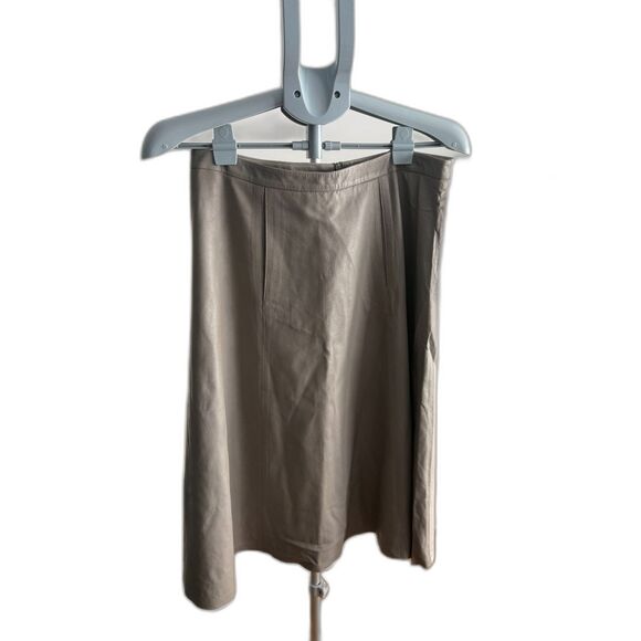 NWT My Tribe Gray Leather Front Midi Skirt XL Versatile Polished Timeless - Picture 1 of 5